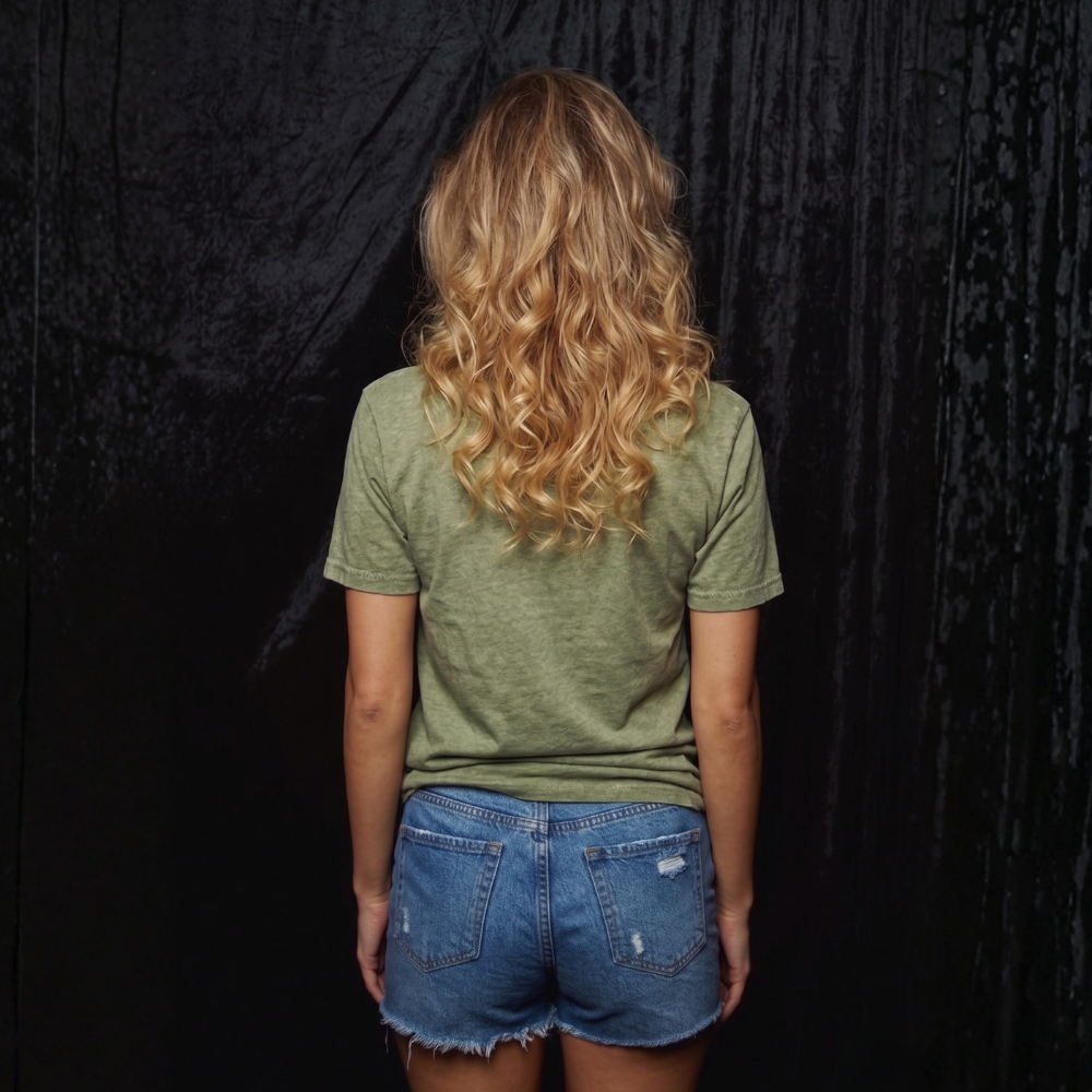 Organic Cotton T-shirt Vintage Style / MATCHA