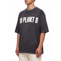 MEN'S Organic Cotton T-shirt Vintage Style / BLACK