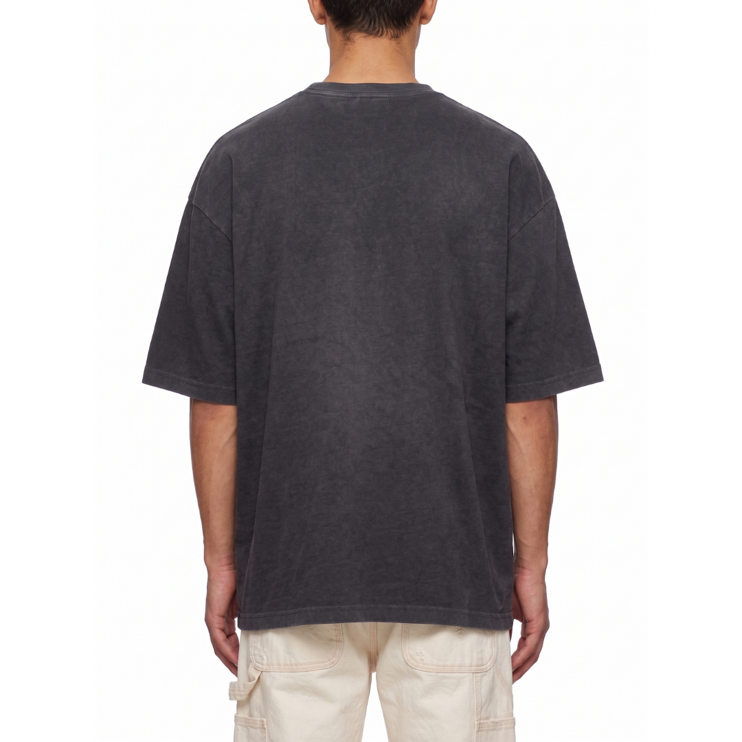 MEN'S Organic Cotton T-shirt Vintage Style / BLACK