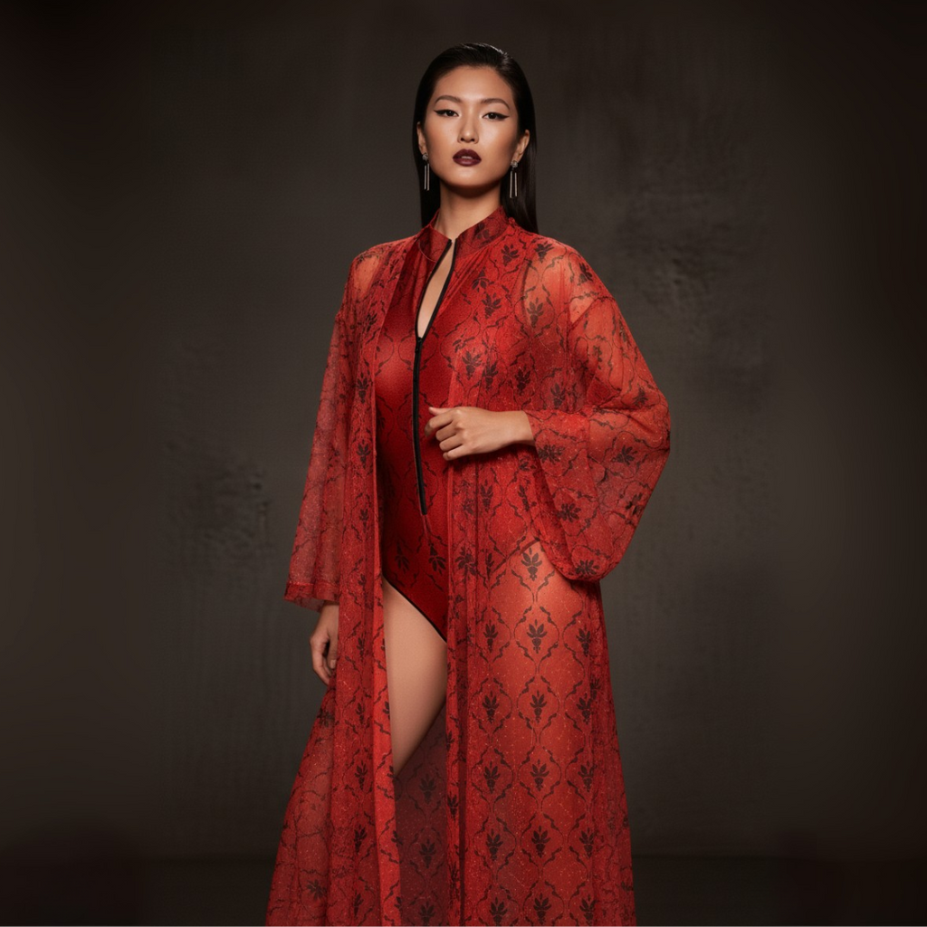 Luxe Beach Kimono / RED QUEEN
