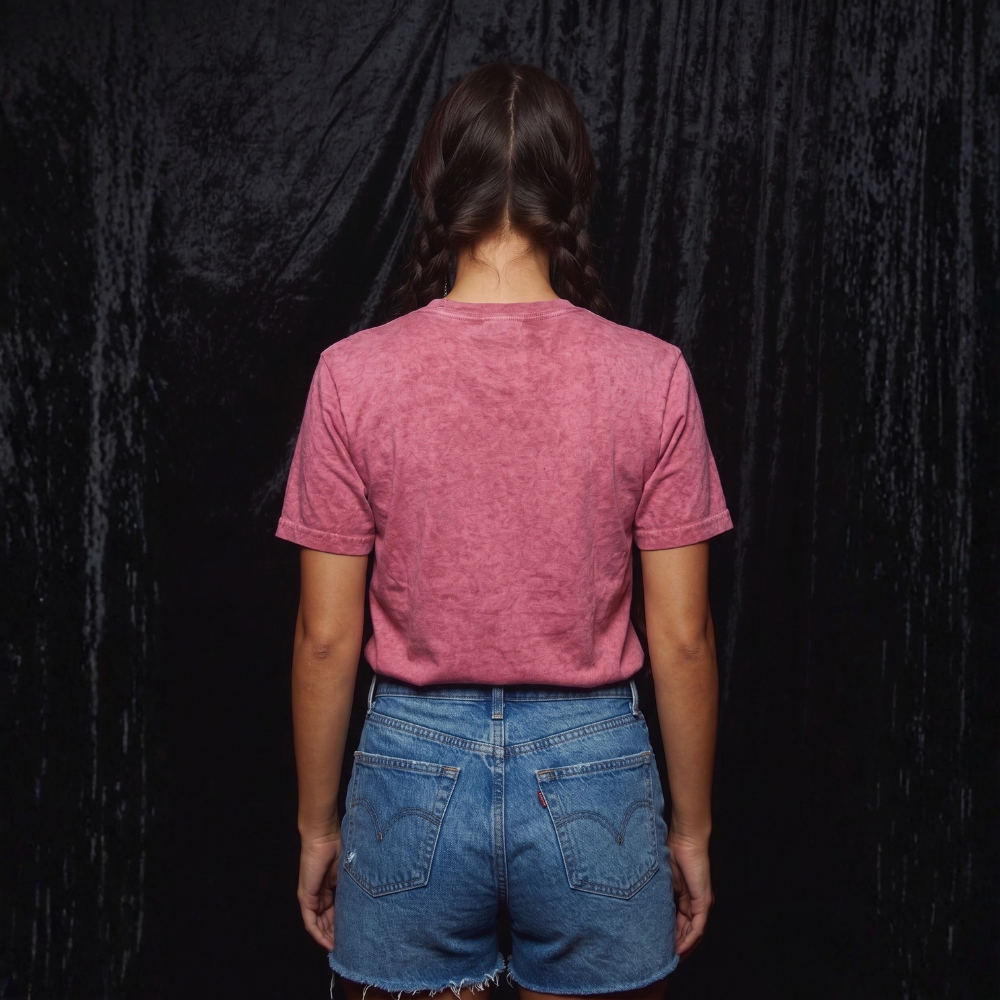 Organic Cotton T-shirt Vintage Style / CHERRY