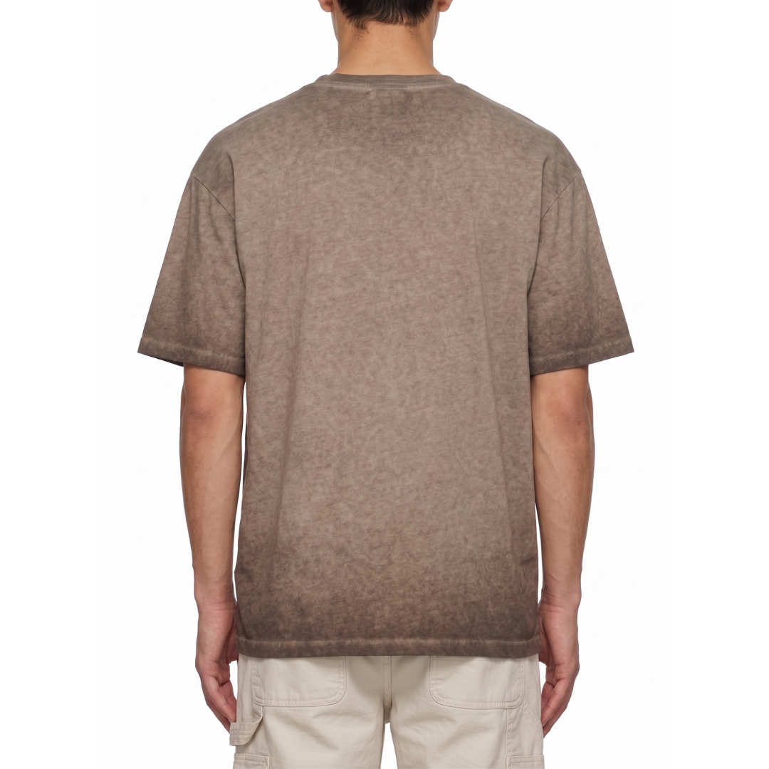MEN'S Organic Cotton T-shirt Vintage Style / LATTE