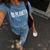Organic Cotton T-shirt Vintage Style / SKY