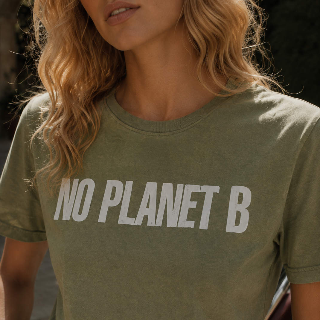 Organic Cotton T-shirt Vintage Style / MATCHA
