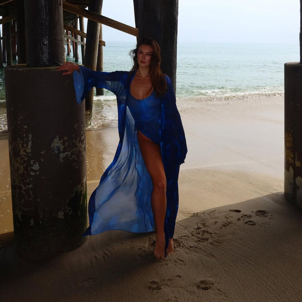 Luxe Beach Kimono / DEEP OCEAN